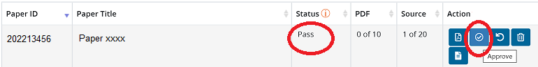 PDF eXpress: approving the generated PDF